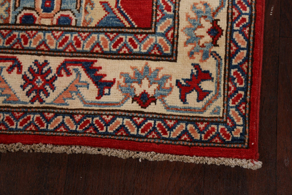 Geometric Kazak Oriental Runner Rug 3x10