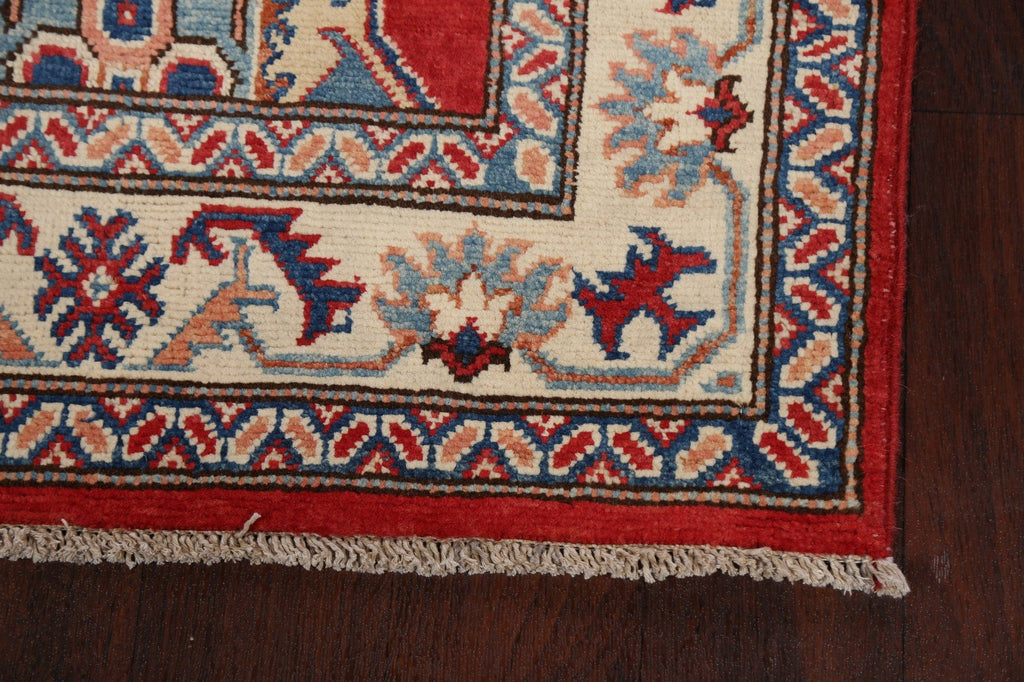 Geometric Kazak Oriental Runner Rug 3x10