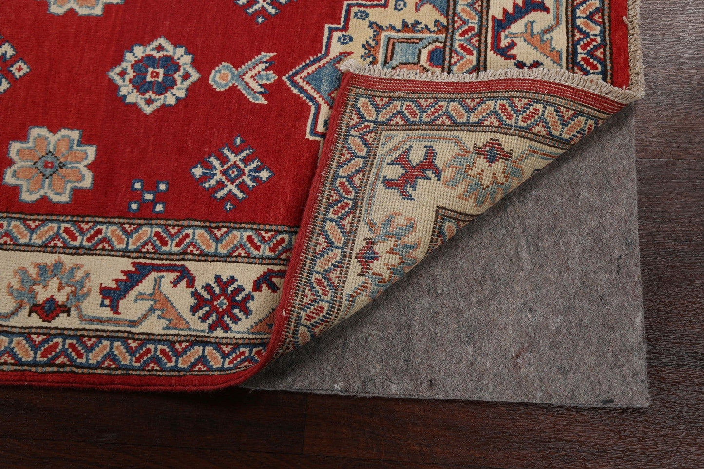 Geometric Kazak Oriental Runner Rug 3x10