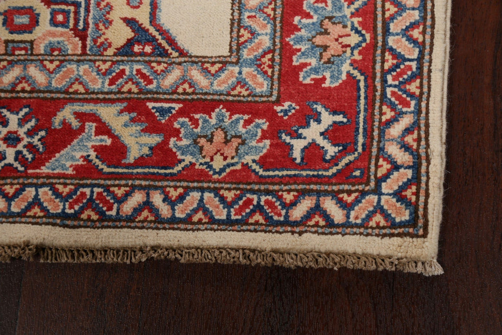 Geometric Kazak Oriental Runner Rug 3x9