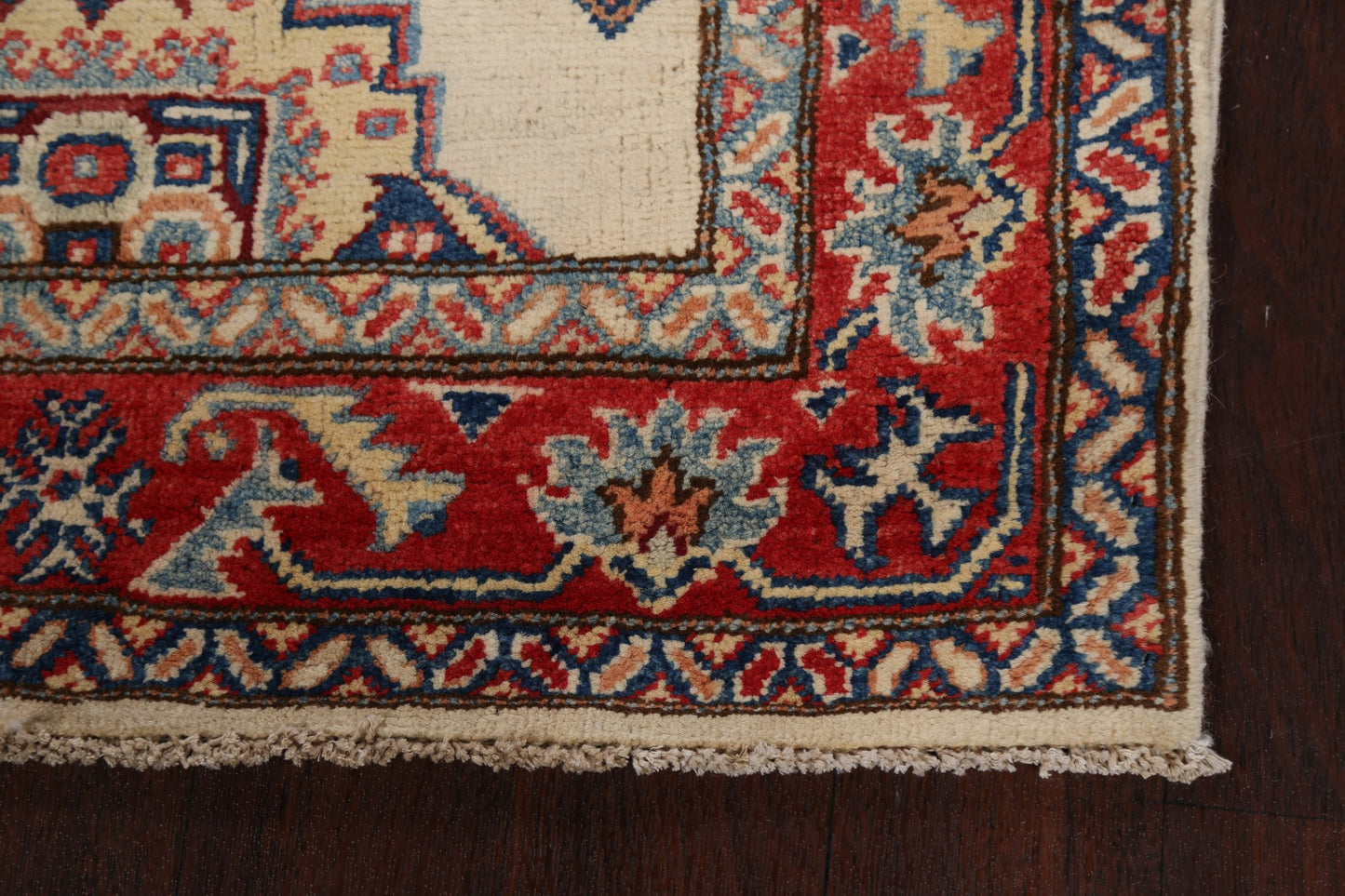 Geometric Kazak Oriental Runner Rug 3x10