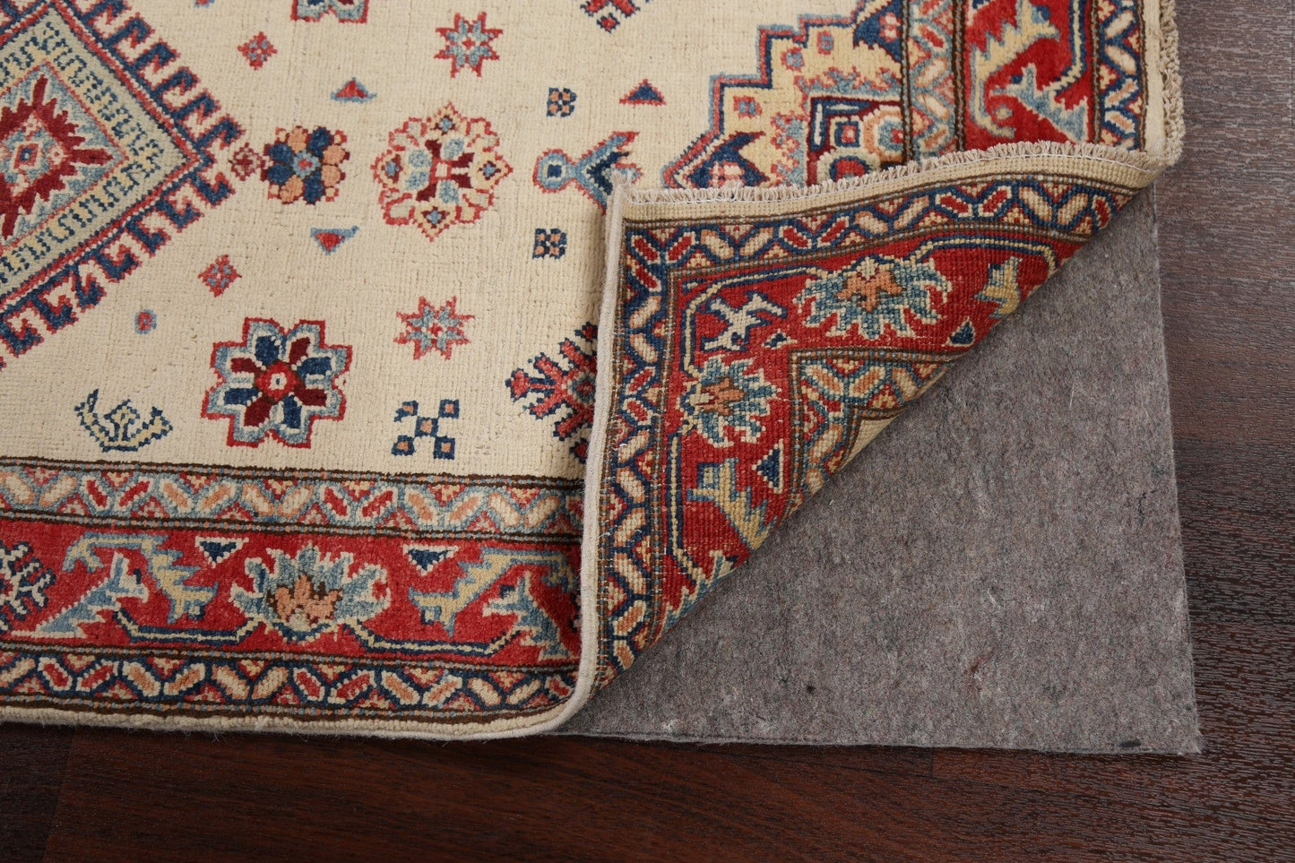 Geometric Kazak Oriental Runner Rug 3x10