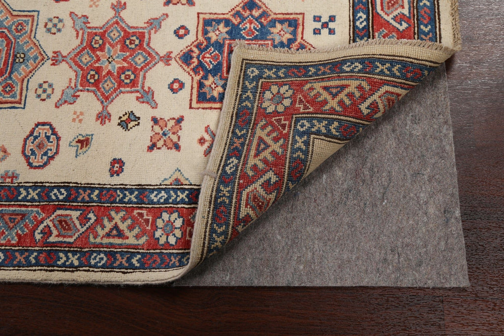 Geometric Kazak Oriental Runner Rug 3x8