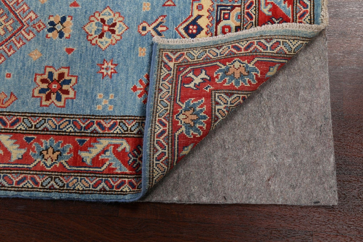 Geometric Kazak Oriental Runner Rug 3x10