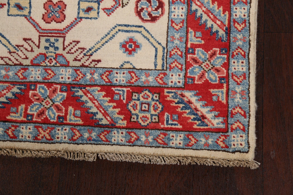 Geometric Kazak Oriental Runner Rug 3x10