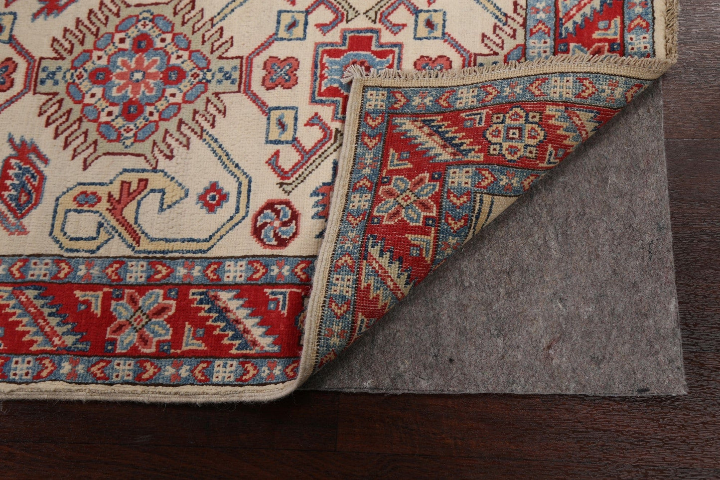 Geometric Kazak Oriental Runner Rug 3x10