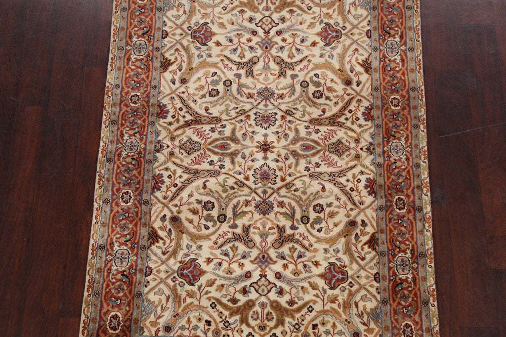 Vegetable Dye All-Over Floral Kashan Oriental Area Rug 4x6