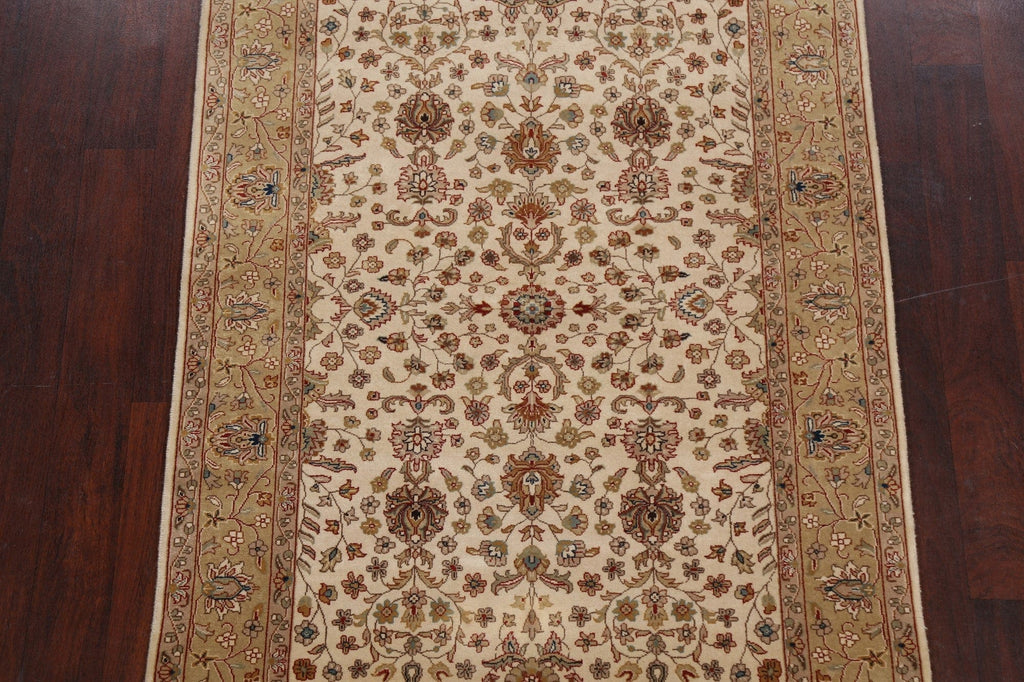 100% Vegetable Dye Floral Kashan Oriental Area Rug 4x6