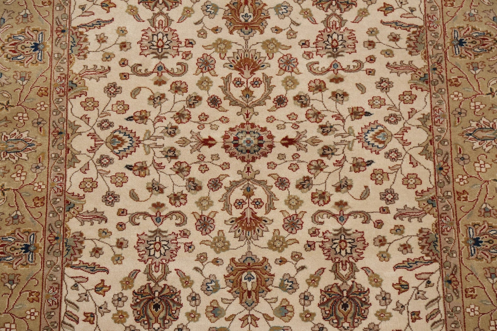 100% Vegetable Dye Floral Kashan Oriental Area Rug 4x6