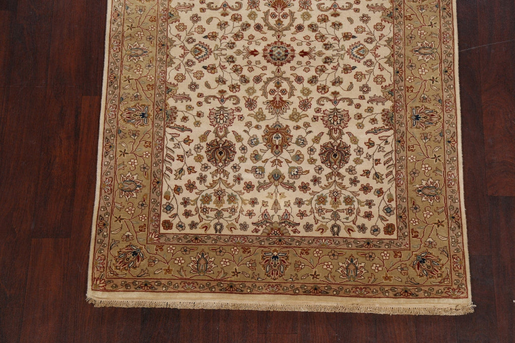 100% Vegetable Dye Floral Kashan Oriental Area Rug 4x6