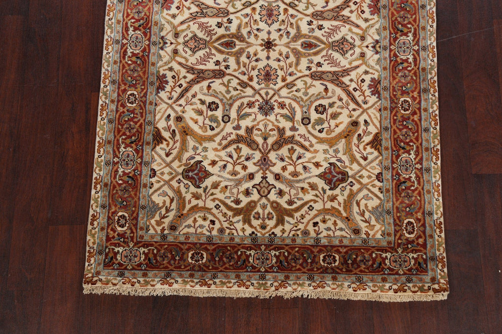 100% Vegetable Dye Floral Kashan Oriental Area Rug 4x6