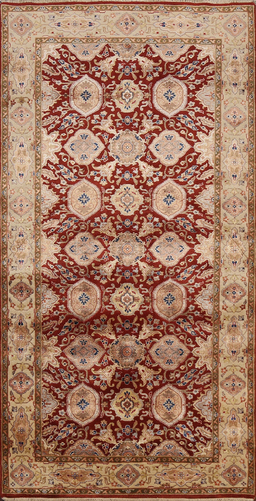 100% Vegetable Dye Floral Kashan Oriental Area Rug 4x7