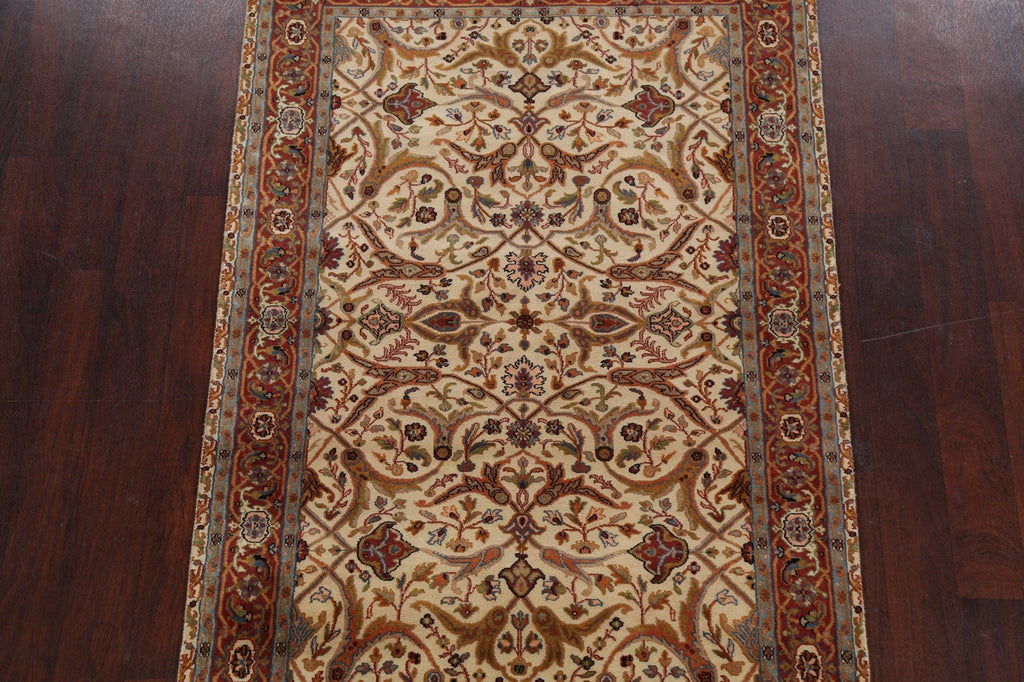 100% Vegetable Dye Floral Kashan Oriental Area Rug 4x6