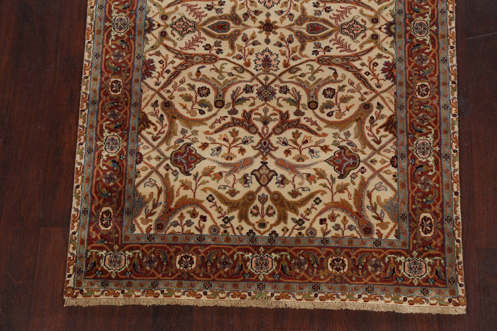 100% Vegetable Dye Floral Kashan Oriental Area Rug 4x6