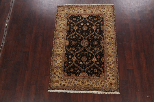 100% Vegetable Dye Floral Kashan Oriental Area Rug 4x6