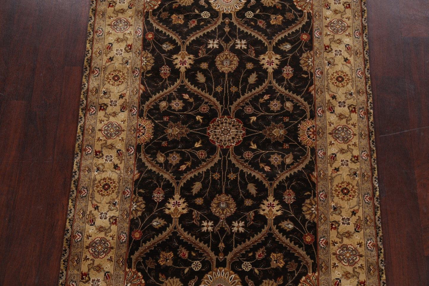 100% Vegetable Dye Floral Kashan Oriental Area Rug 4x6