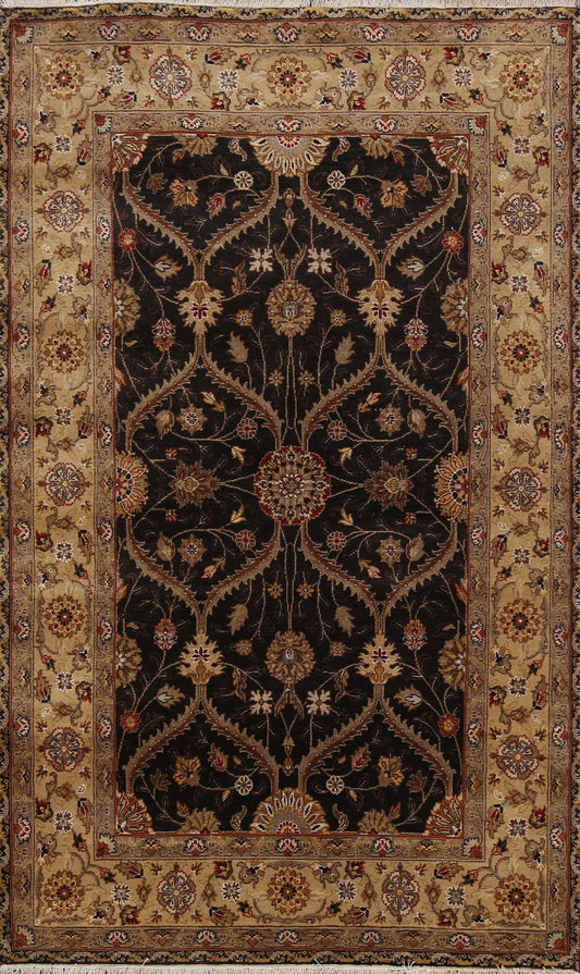 100% Vegetable Dye Floral Kashan Oriental Area Rug 4x6