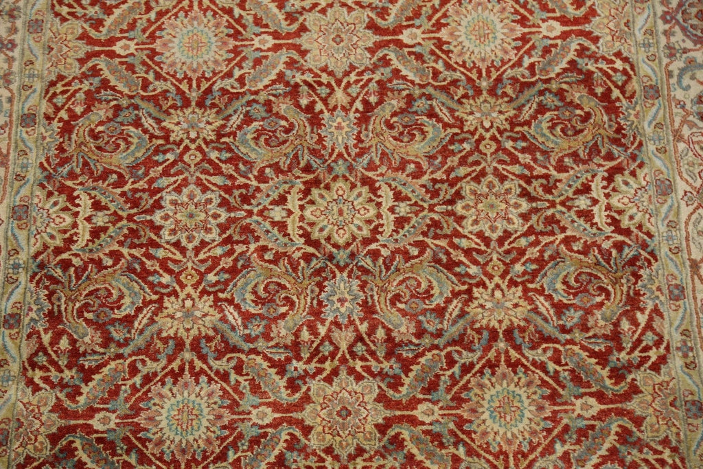 100% Vegetable Dye Floral Kashan Oriental Area Rug 5x9