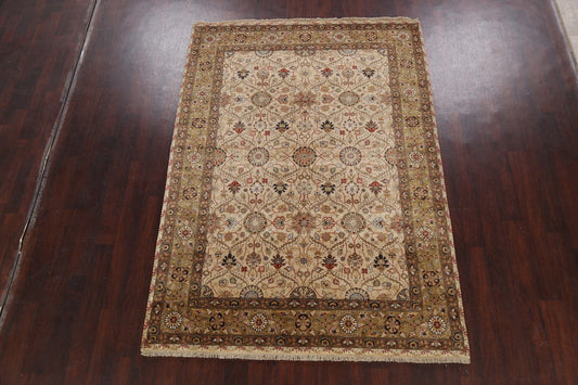 100% Vegetable Dye Floral Kashan Oriental Area Rug 6x8