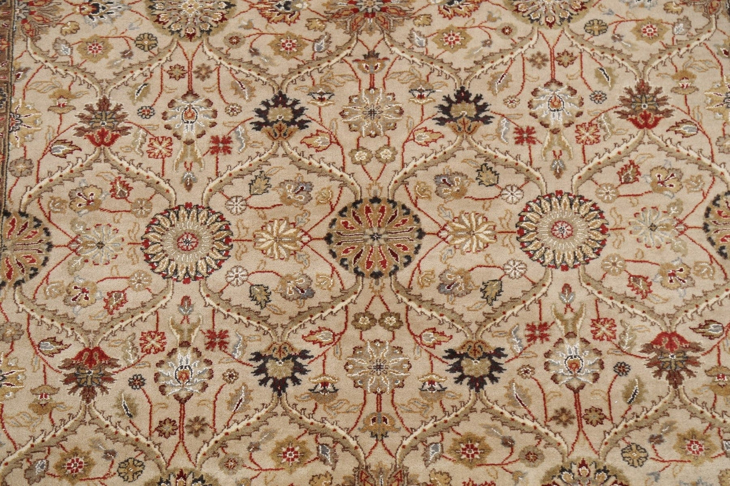 100% Vegetable Dye Floral Kashan Oriental Area Rug 6x8