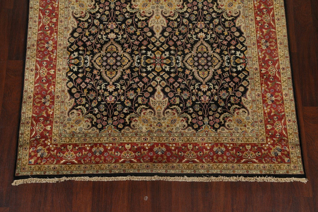 100% Vegetable Dye Floral Kashan Oriental Area Rug 6x9