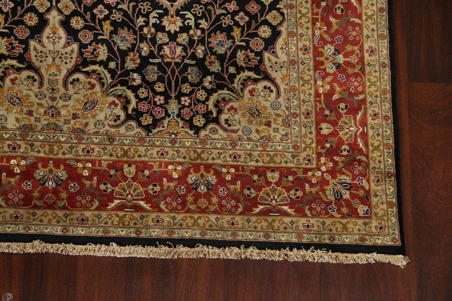 100% Vegetable Dye Floral Kashan Oriental Area Rug 6x9