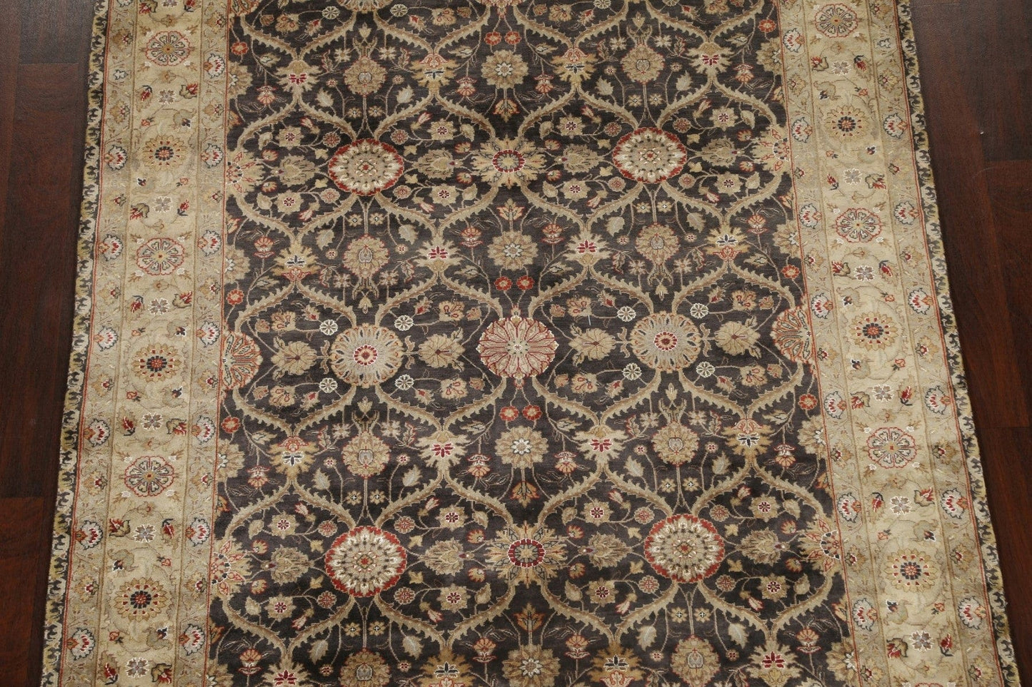 100% Vegetable Dye Floral Kashan Oriental Area Rug 6x8