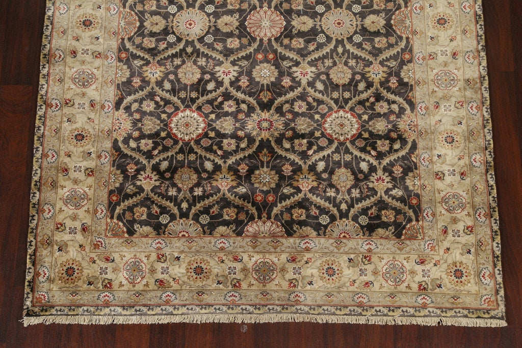 100% Vegetable Dye Floral Kashan Oriental Area Rug 6x8