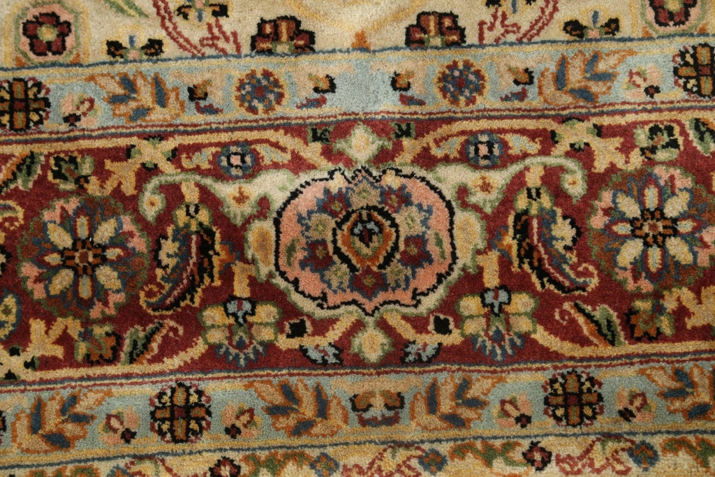 100% Vegetable Dye Floral Kashan Oriental Area Rug 6x9