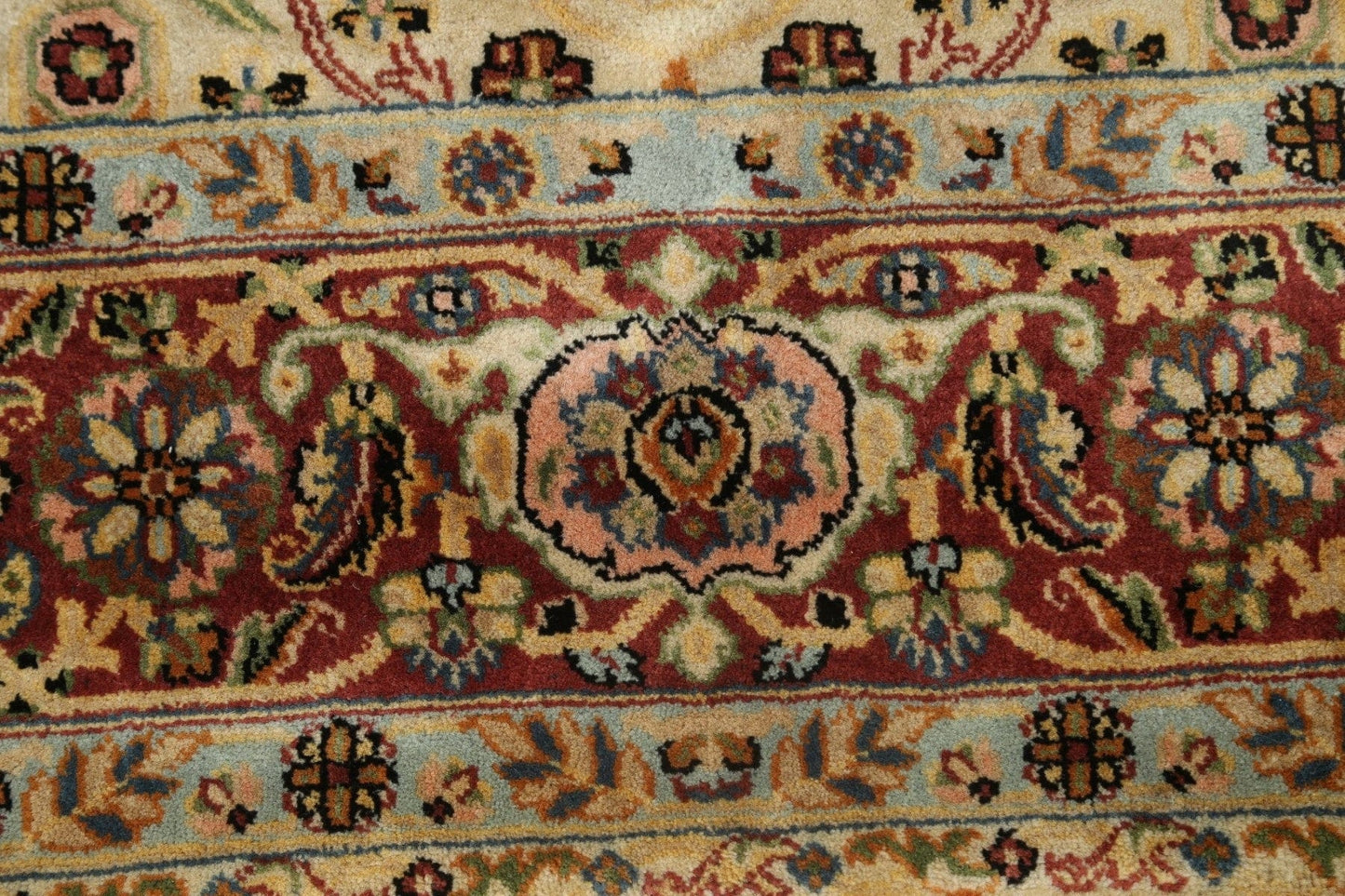 100% Vegetable Dye Floral Kashan Oriental Area Rug 6x9