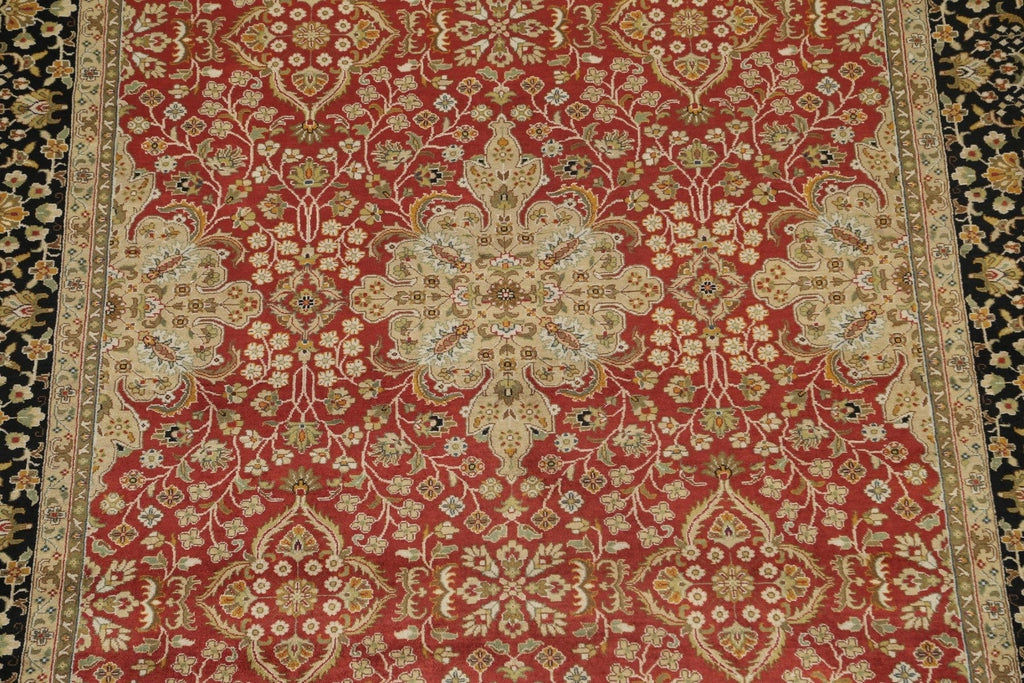 100% Vegetable Dye Floral Kashan Oriental Area Rug 6x9