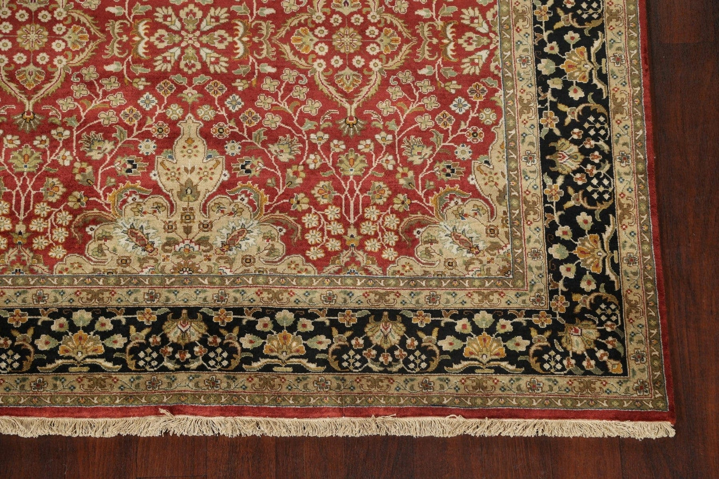 100% Vegetable Dye Floral Kashan Oriental Area Rug 6x9