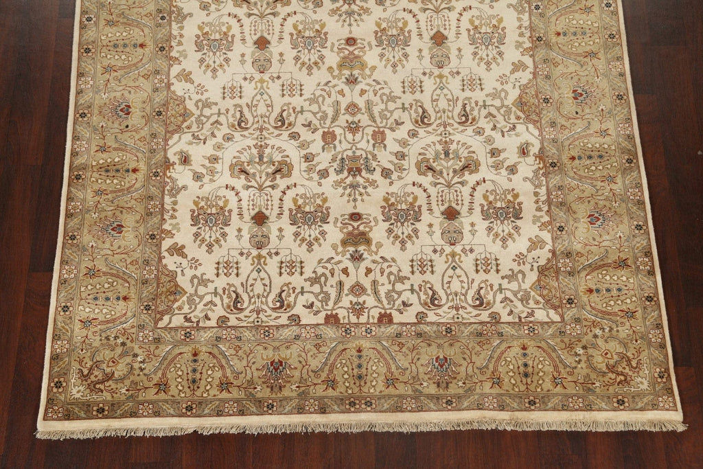 100% Vegetable Dye Floral Kashan Oriental Area Rug 7x10