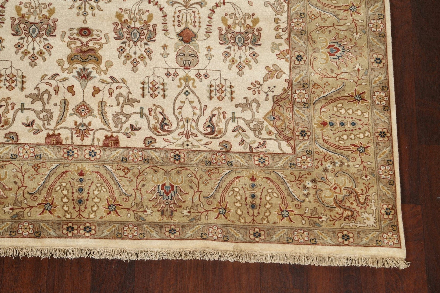 100% Vegetable Dye Floral Kashan Oriental Area Rug 7x10