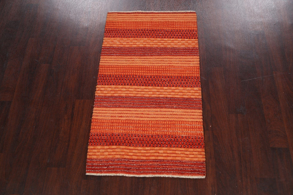 Stripe Gabbeh Kashkoli Oriental Area Rug 3x5