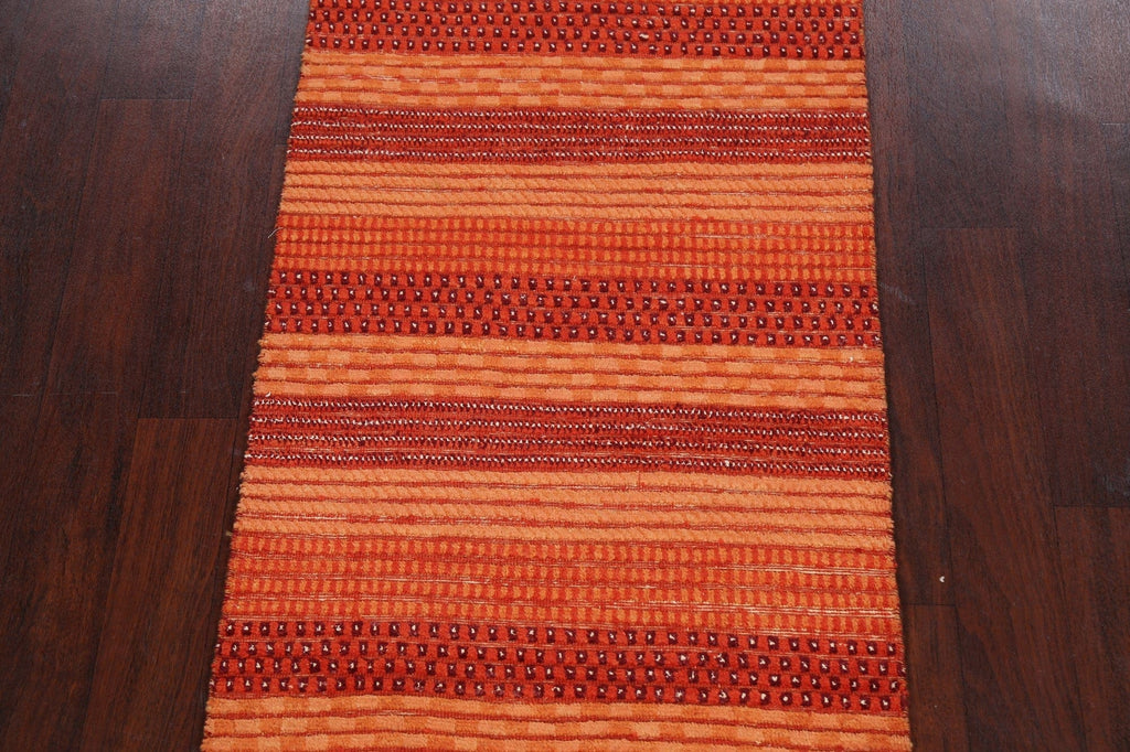 Stripe Gabbeh Kashkoli Oriental Area Rug 3x5