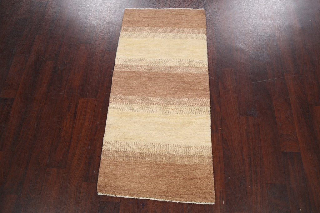 Stripe Gabbeh Kashkoli Oriental Runner Rug 2x5