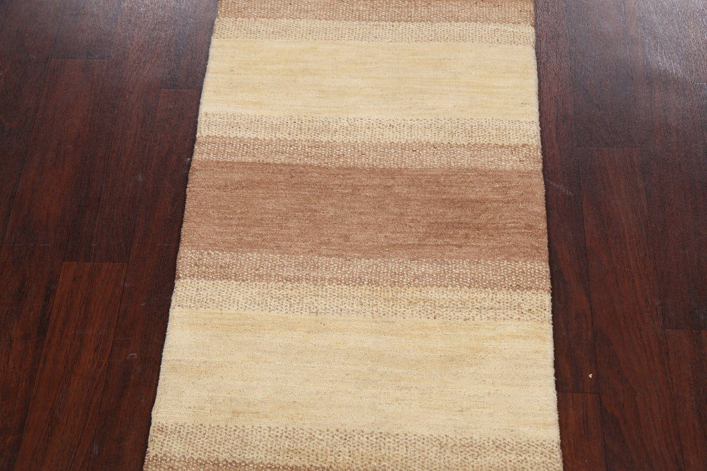 Stripe Gabbeh Kashkoli Oriental Runner Rug 2x5