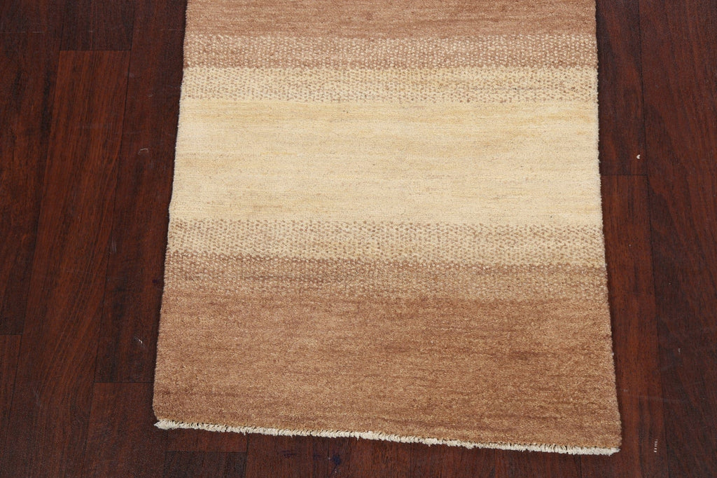 Stripe Gabbeh Kashkoli Oriental Runner Rug 2x5