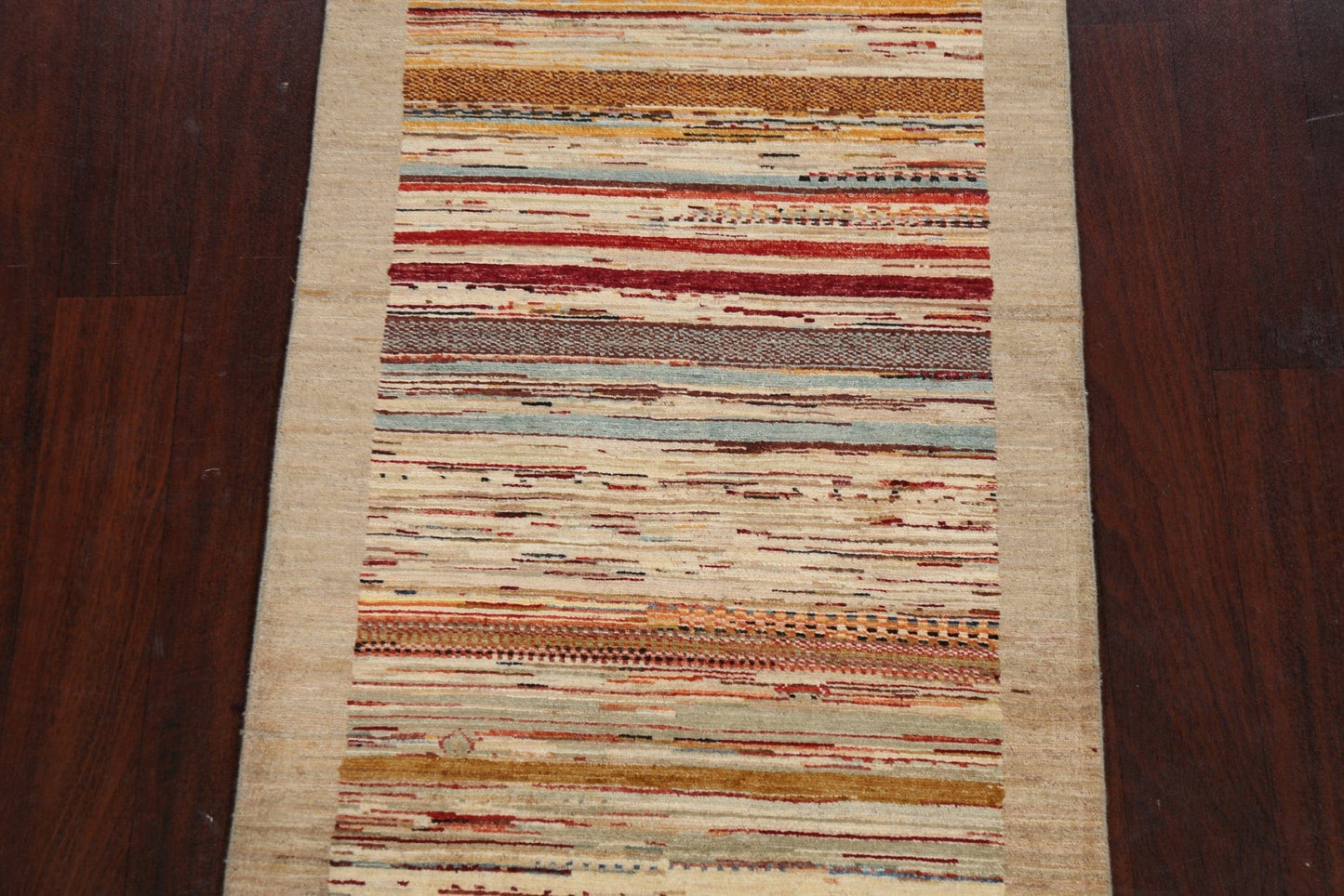 Stripe Gabbeh Kashkoli Oriental Area Rug 3x4