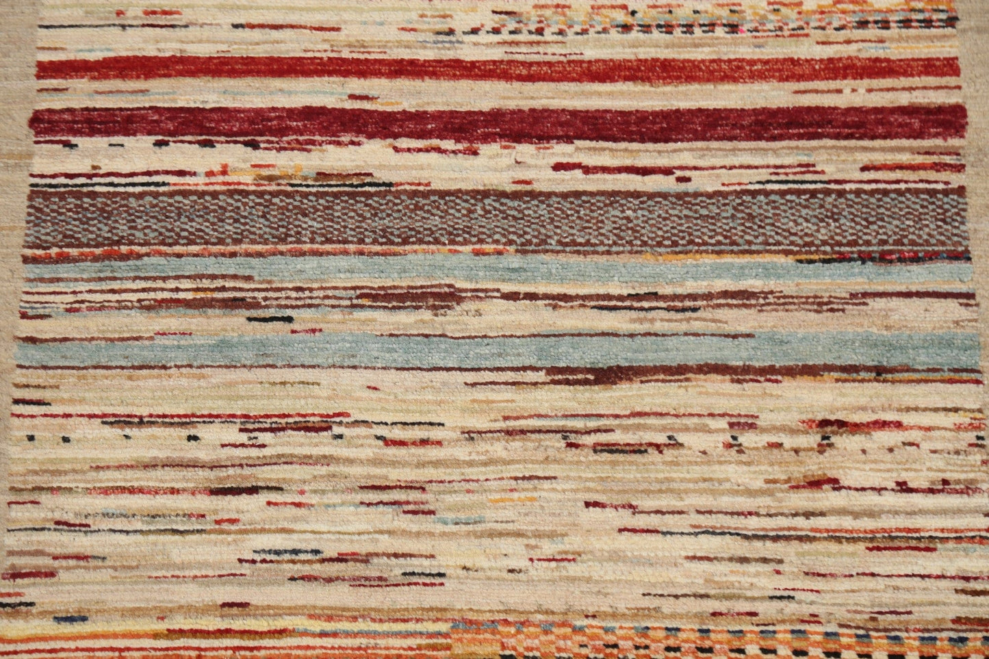 Stripe Gabbeh Kashkoli Oriental Area Rug 3x4