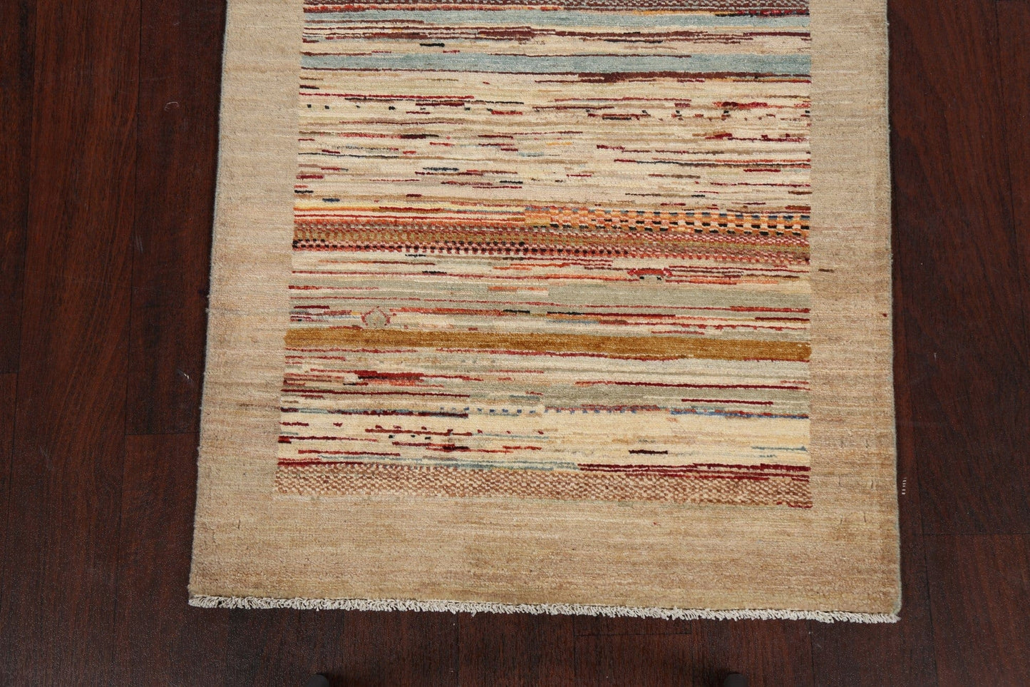 Stripe Gabbeh Kashkoli Oriental Area Rug 3x4