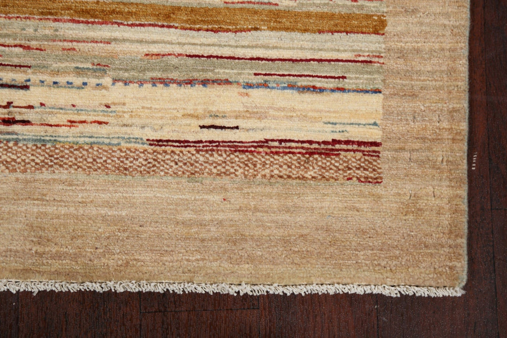 Stripe Gabbeh Kashkoli Oriental Area Rug 3x4