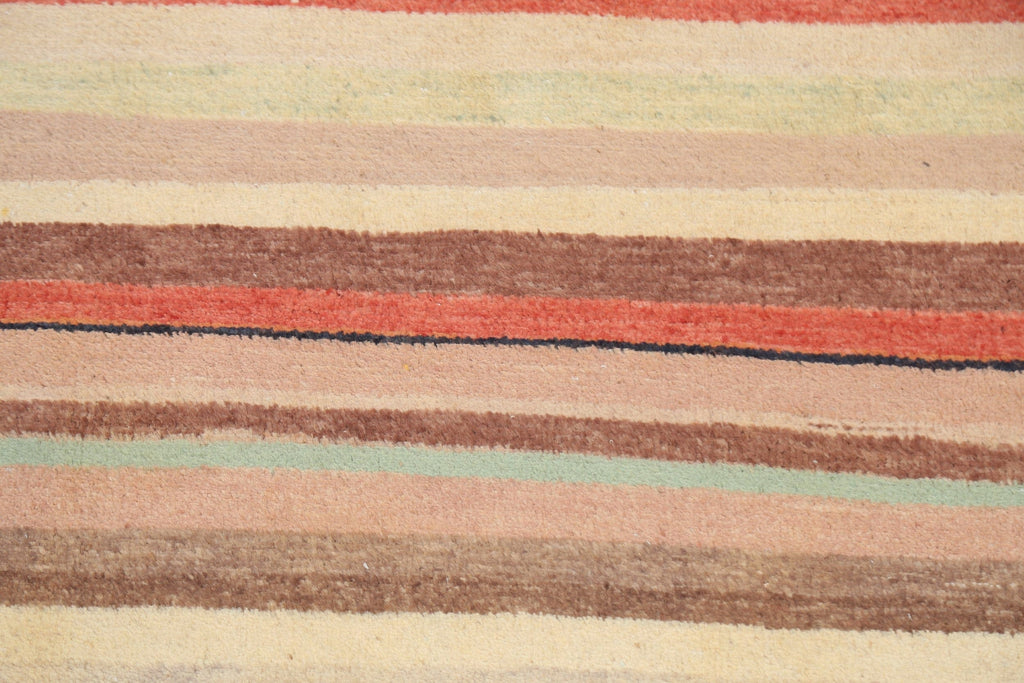 Stripe Gabbeh Kashkoli Oriental Area Rug 3x4