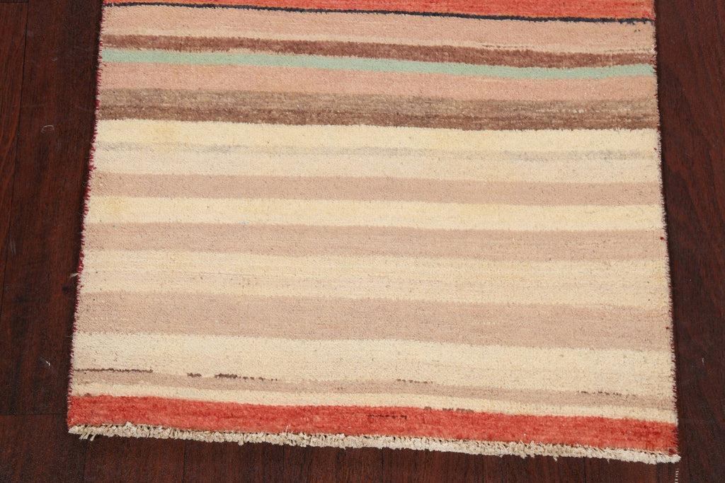 Stripe Gabbeh Kashkoli Oriental Area Rug 3x4