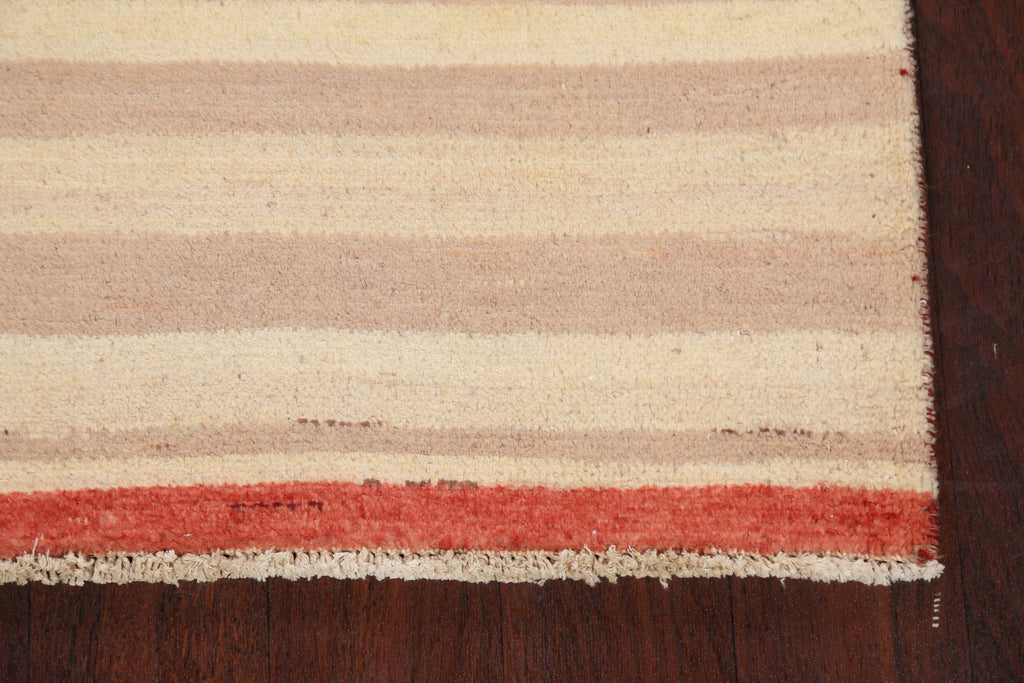 Stripe Gabbeh Kashkoli Oriental Area Rug 3x4