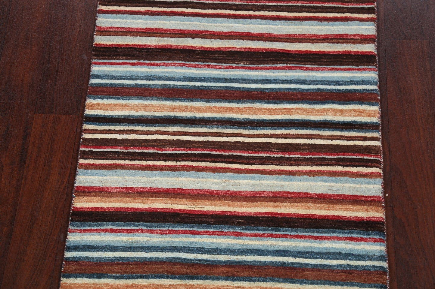 Stripe Gabbeh Kashkoli Oriental Area Rug 3x4