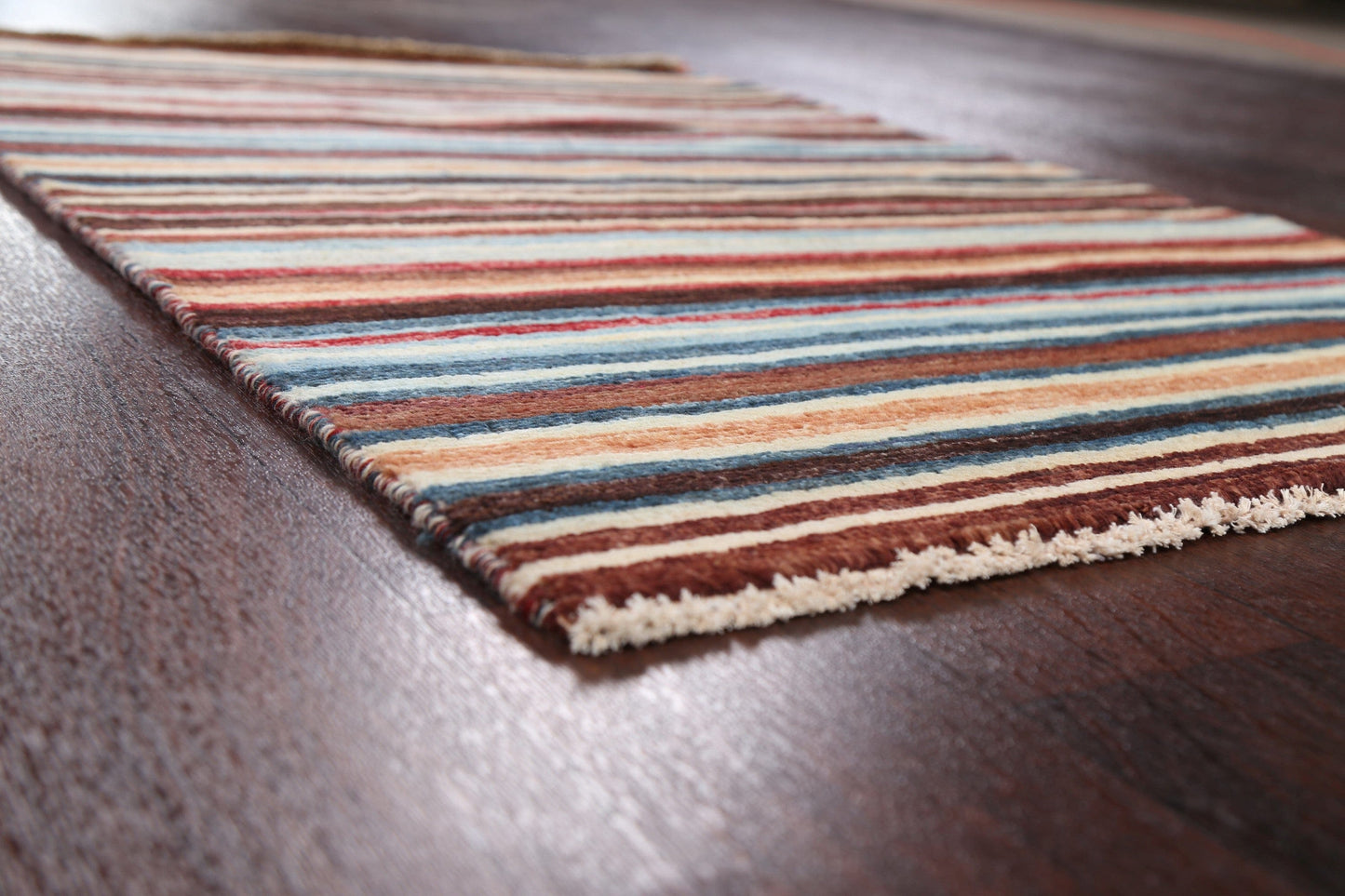 Stripe Gabbeh Kashkoli Oriental Area Rug 3x4