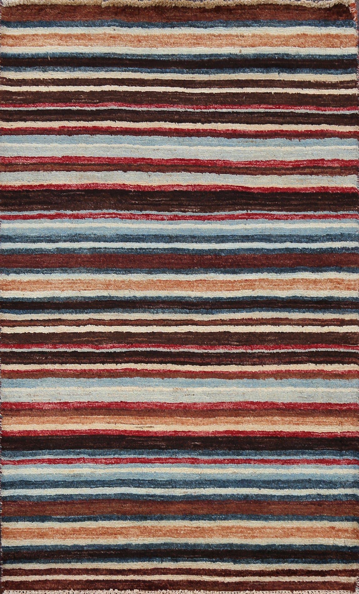 Stripe Gabbeh Kashkoli Oriental Area Rug 3x4