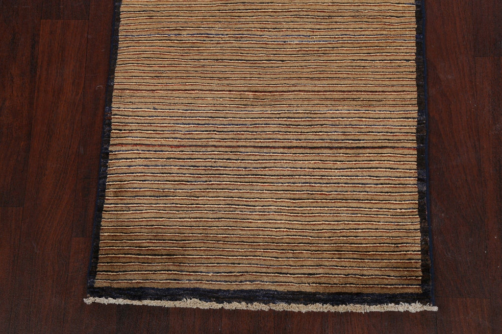 Stripe Gabbeh Kashkoli Oriental Area Rug 3x5